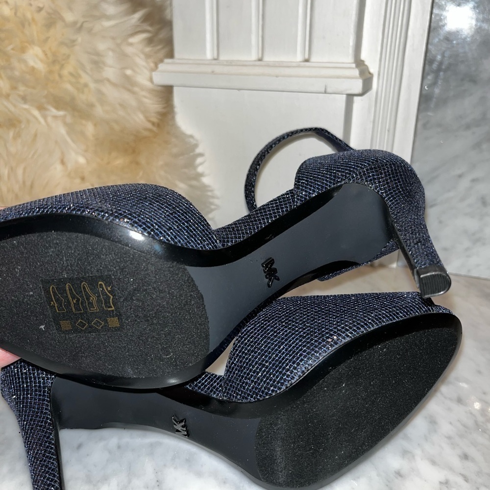New! MK Michael Kors Cambria Dress Sandal Glitter Cobalt Blue Size 7.5 - Picture 12 of 13